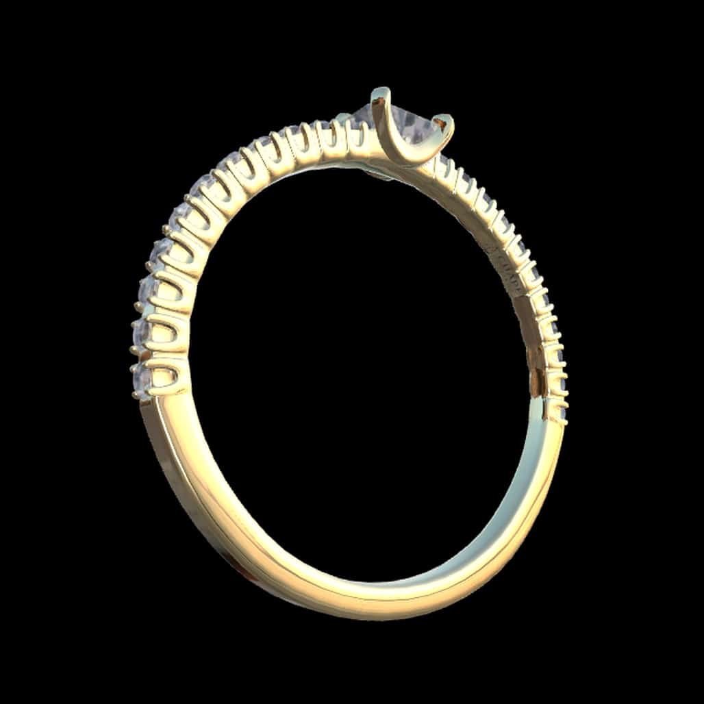 Waves Shape Gold Plated Stackable Ring - PRJEWEL