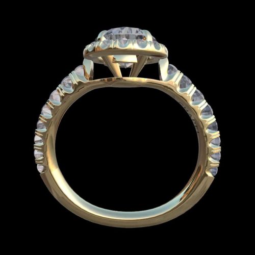 DESTINY NFT Engagement Ring gold front