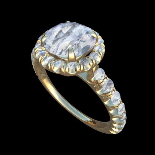 DESTINY NFT Engagement Ring gold side