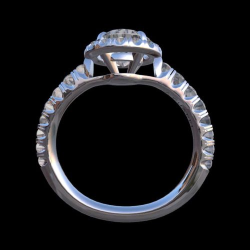 DESTINY NFT Engagement Ring platinum front