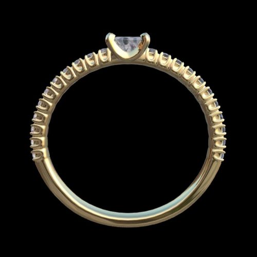 ETERNITY NFT Engagement Ring gold front NFT jewelry