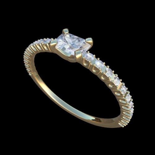 ETERNITY NFT Engagement Ring gold side