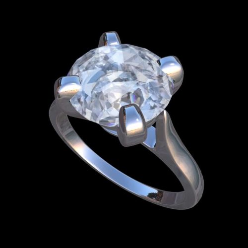 NFT jewellery SOLITAIRE Engagement Ring NFT platinum
