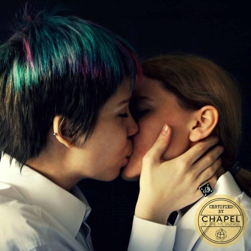 female couple kissing nft realtionship nft metaverse cotm
